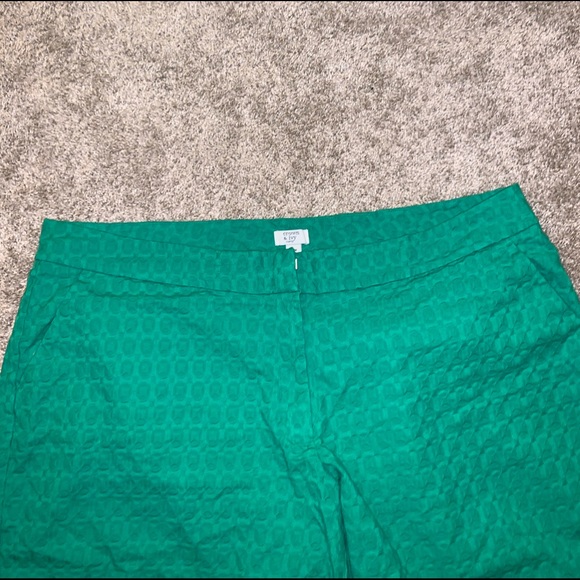 Crown & Ivy Curvy Green Designed shorts size 24W - Picture 4 of 11